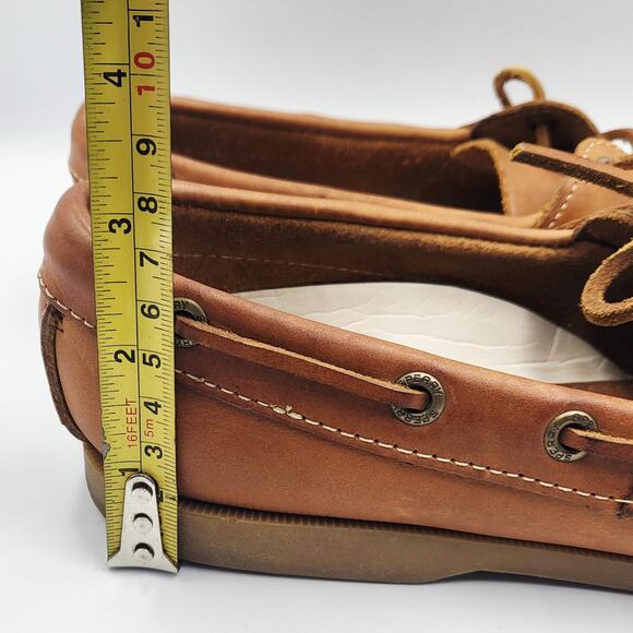 Sperry Top-Sider Boat Shoes Light Brown Nubuck Leather Rubber Soles Women's Sz 7 - Picture 10 of 10